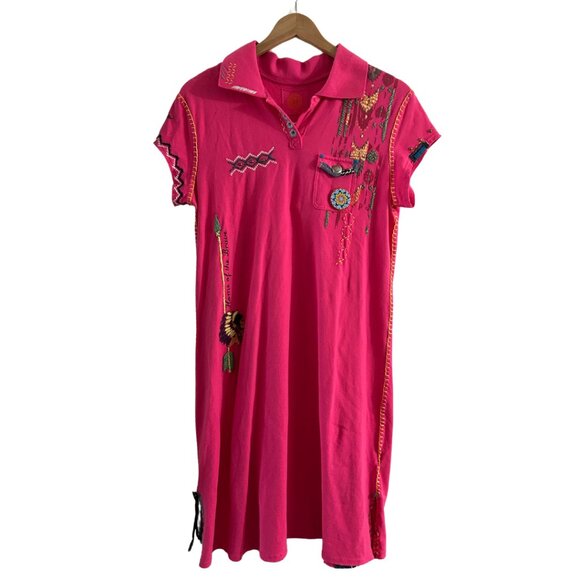 Double D Ranch Dresses & Skirts - Double D Ranch Embroidered Arrow Polo Shirt Dress pink size medium